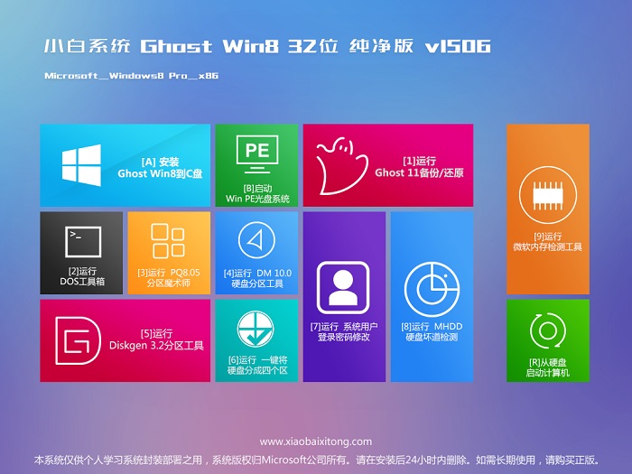 小白系统win8.1 32纯净版系统主界面